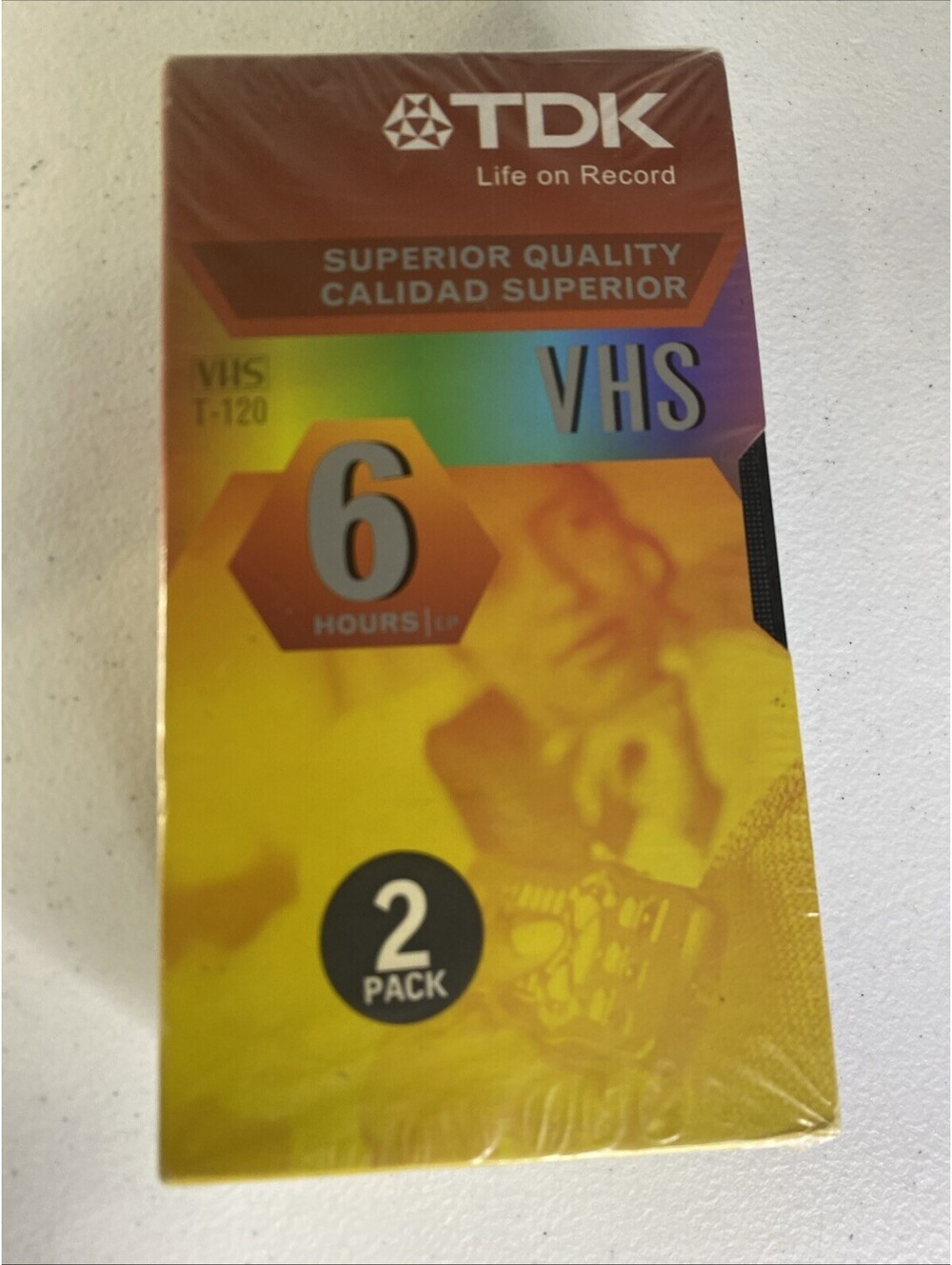 VHS Tapes Blank New Sealed TDK 2Pack Superior Quality T-120 6 Hour Free Shipping